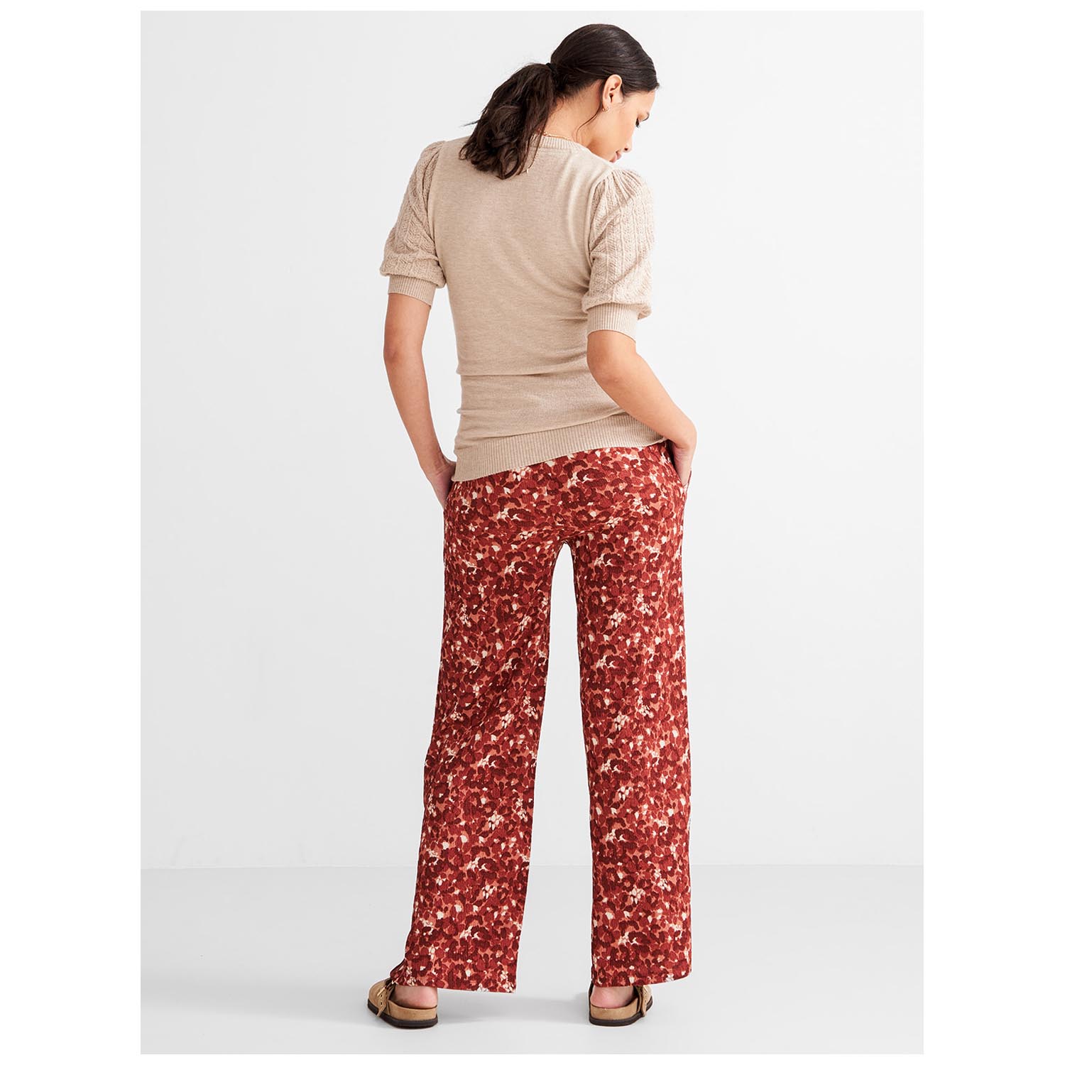 Prénatal zwangerschapsbroek lang all over print multi