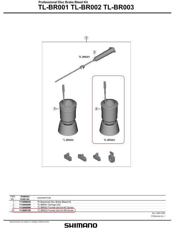 Shimano Disc Brake trakt TL-BR003