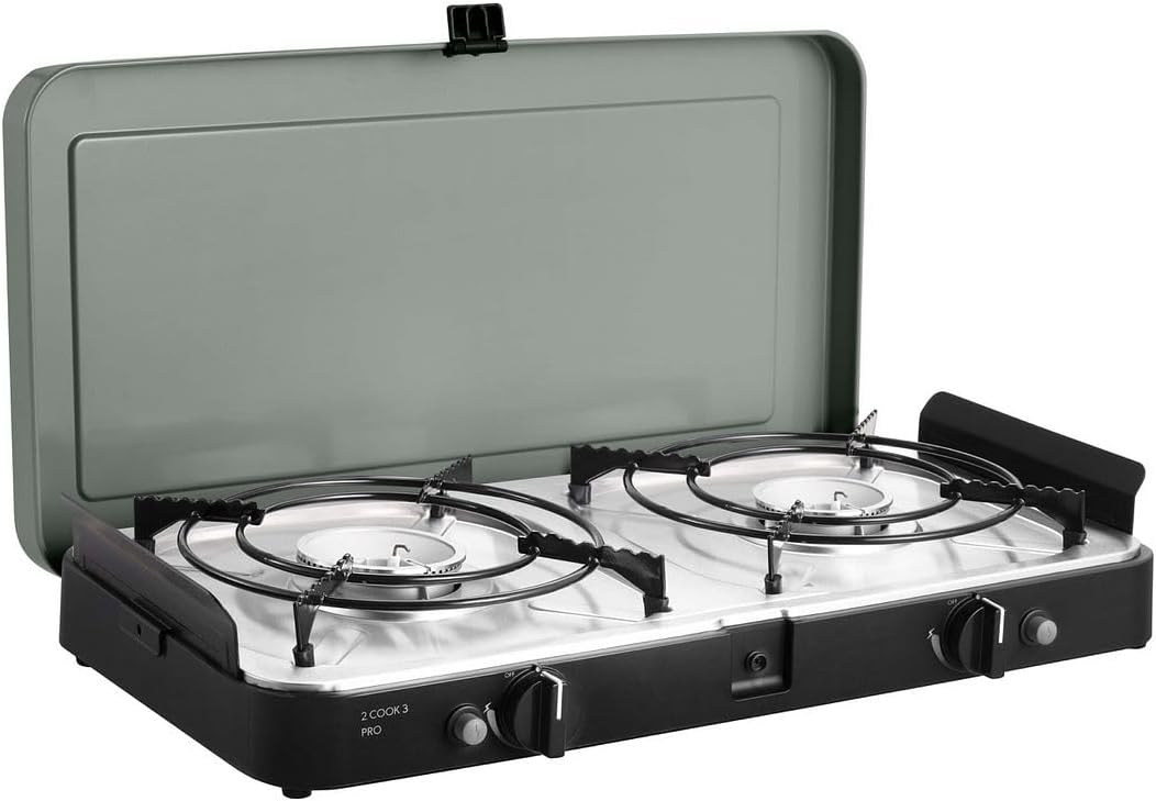 CADAC - 2-Cook 3 Pro Stove - Tischgrill - 50mBar - Campinggrill - Für draußen grillen - Stahl - Aluminium - Kunststoff - Gas Barbecue