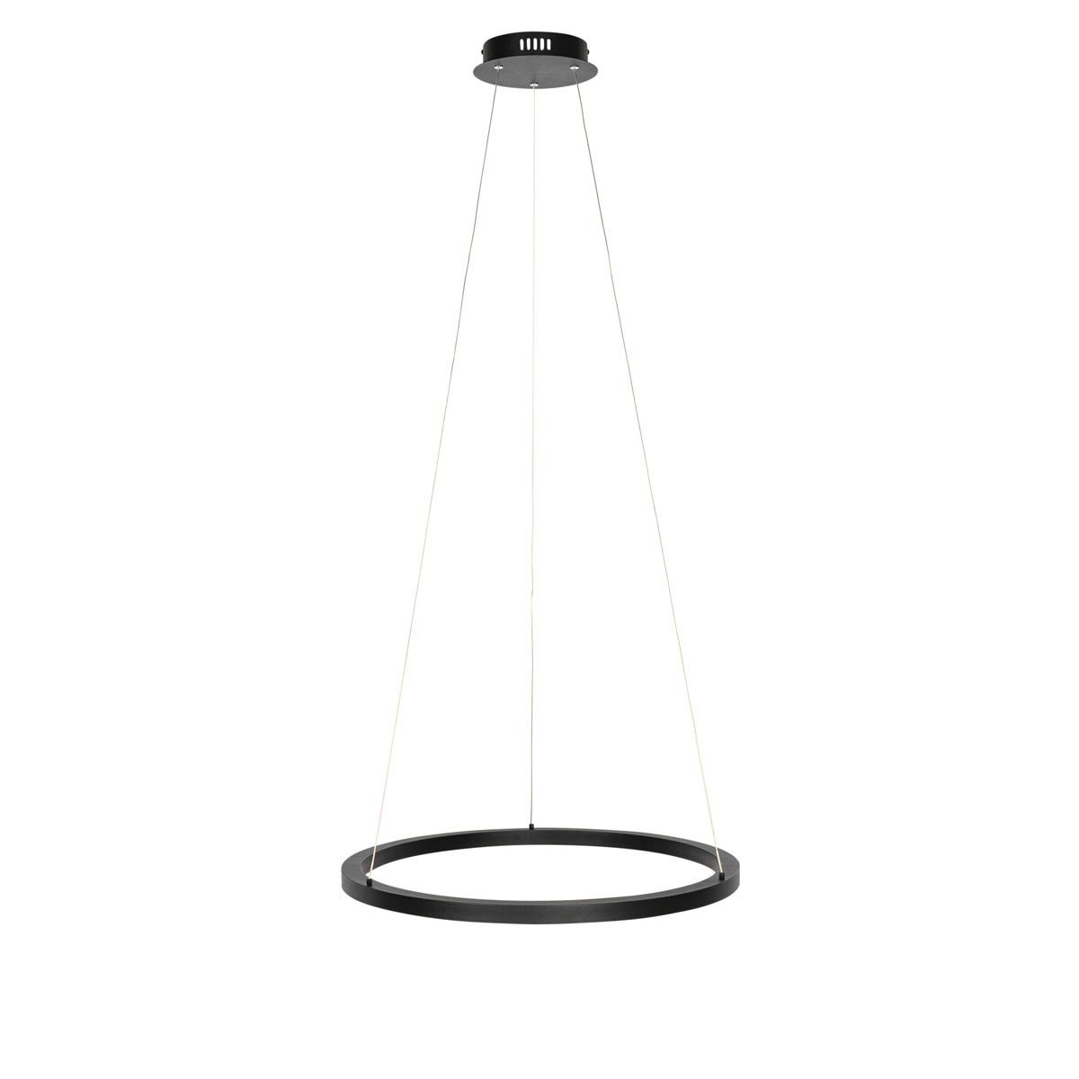 Smart hanglamp zwart 60 cm incl. LED en RGBW  - Girello