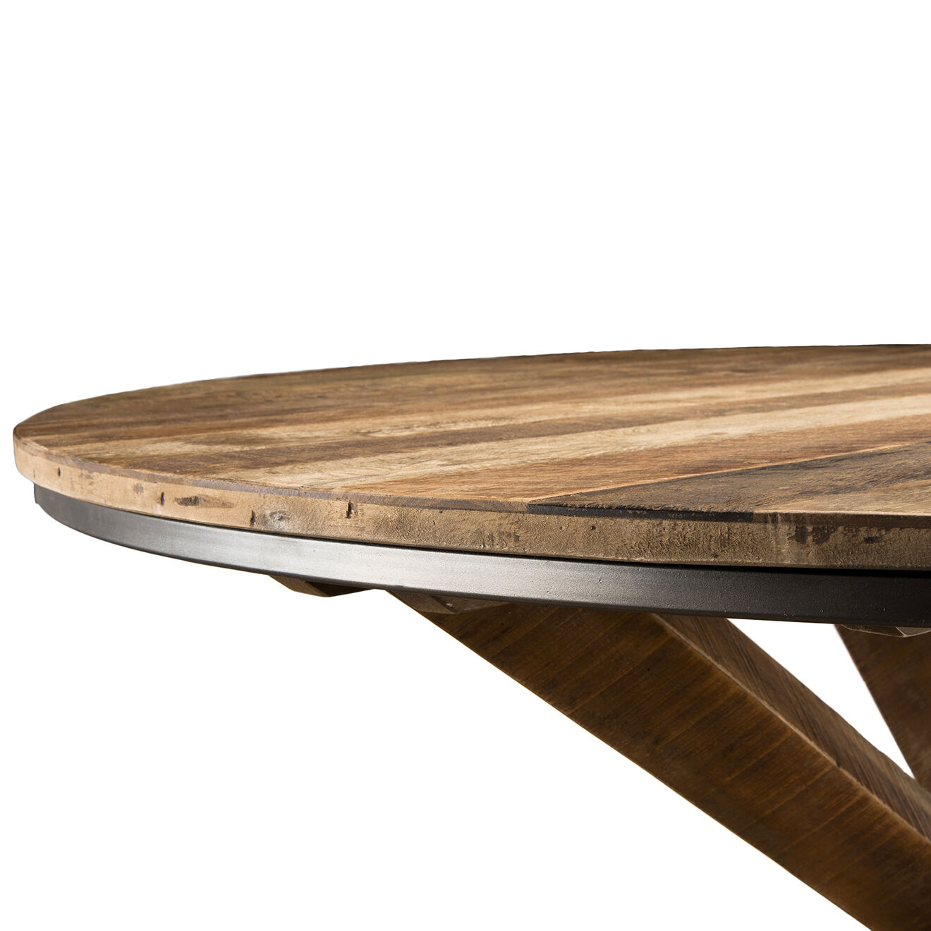 Macabane Table à manger Sixtine teck - D.130xH.77.5 cm
