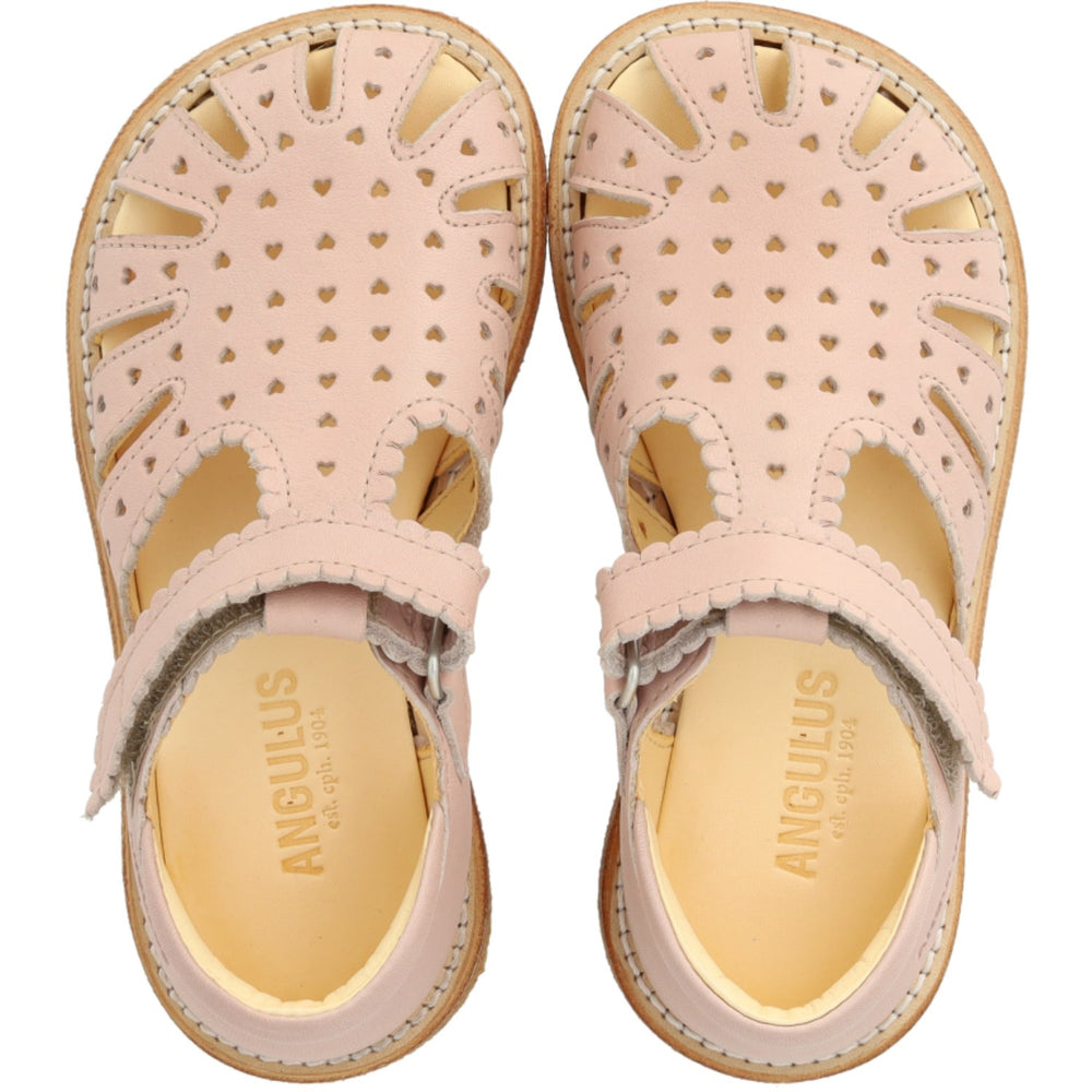 Køb Angulus Rosebud Sandal Med Mini-Hjerter Og Velcrolukning