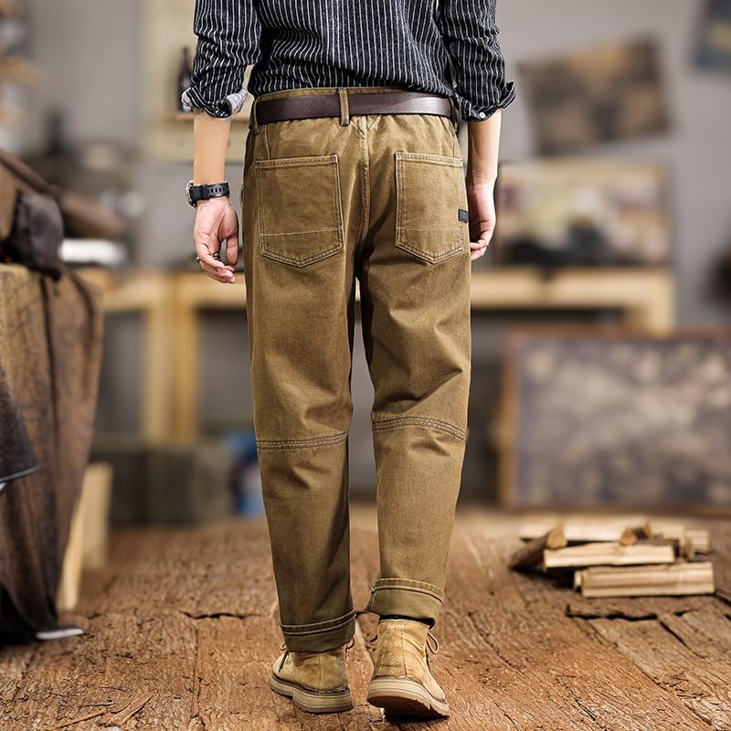 Nataro - Halfhoge effen rechte broek