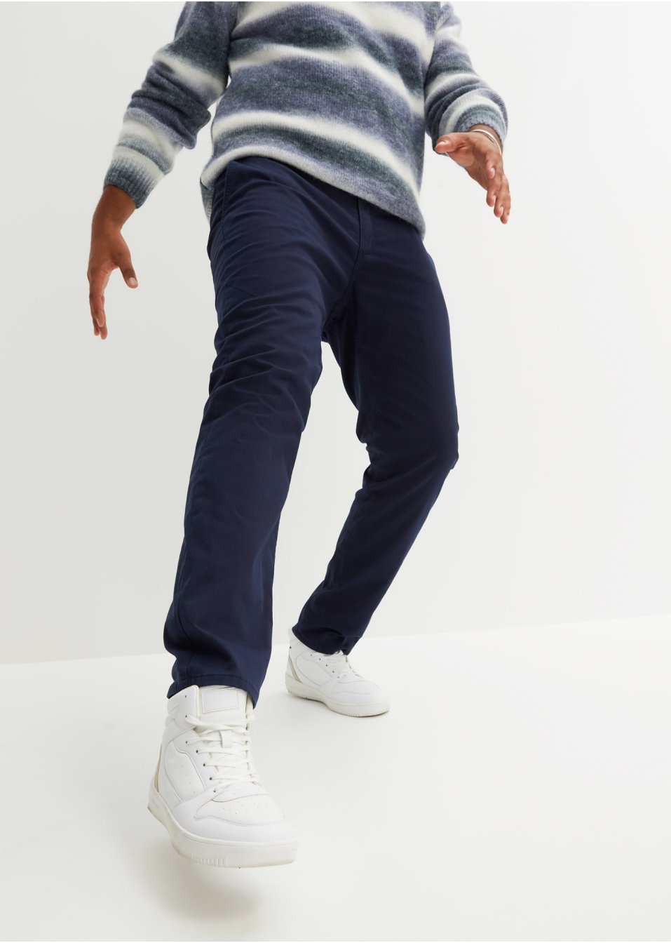 Pantalon chino thermo extensible Regular Fit, Straight