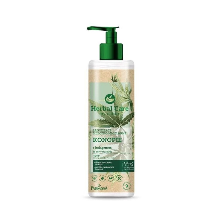 Farmona Herbal Care verzachtende micellaire melk Hennep met Collageen 400 ml