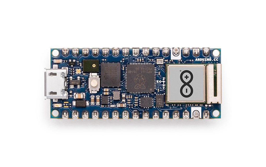 Entwicklerboard Arduino Nano RP2040 Connect mit PinleistenAuf Raspberry Pi RP2040 Cortex M0+ Mikrocontroller basierendes Arduino Board