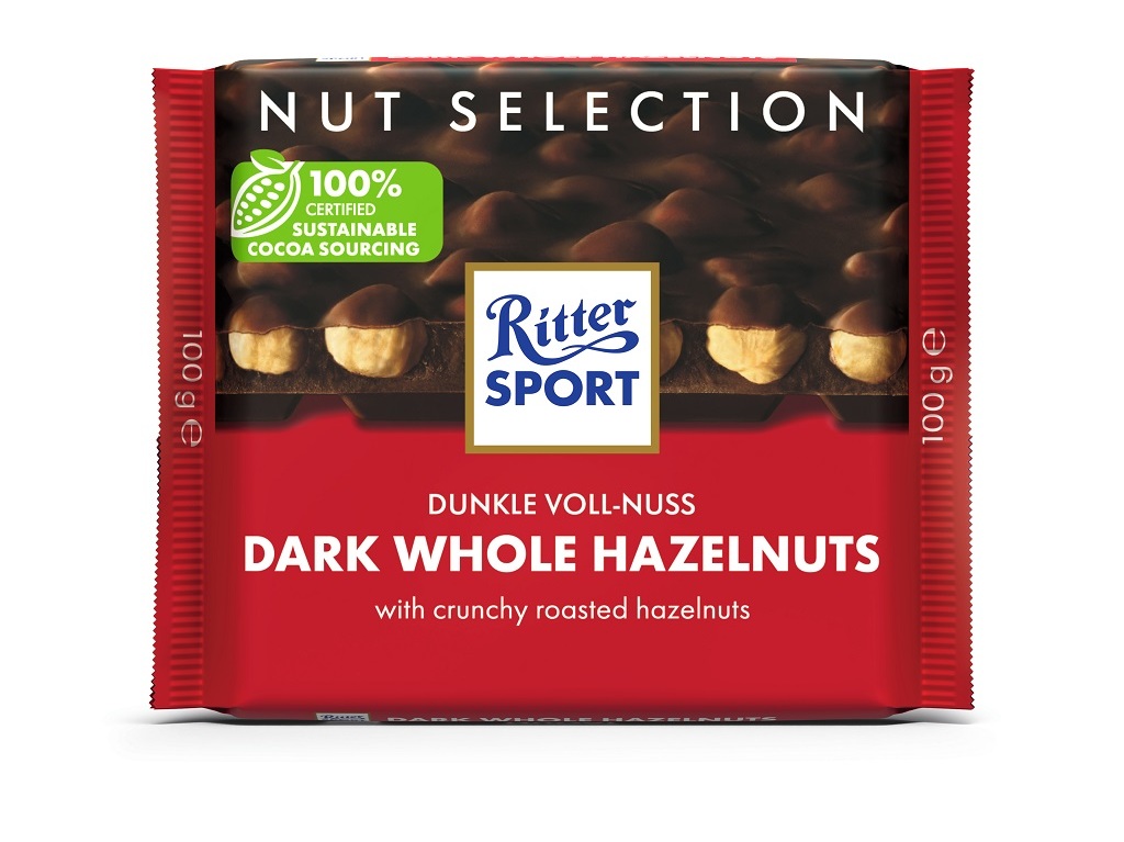 CHOCOLATE RITTER SPORT PURO AVELÃS 100G