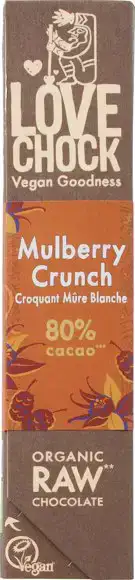 Raw chocolade 80% Mulberry Crunch