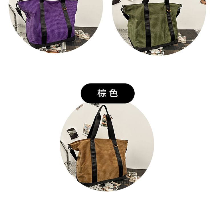 IOU - Geruite nylon tas