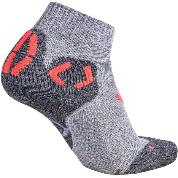 Chaussette randonnée UYN LADY OUTDOOR EXPLORER LOW CUT SOCKS PEARL GREY/CORAL FLUO