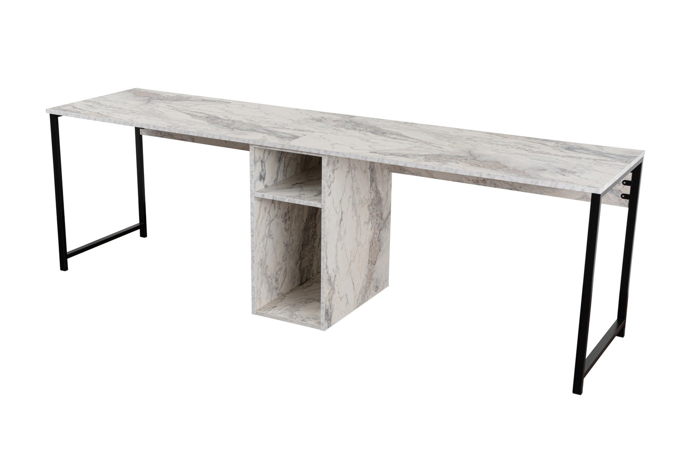 Giga Meubel - Bureau Marmerlook - 240x60x74cm - Twin