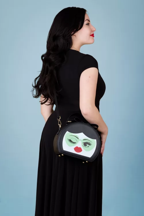 Lola Ramona ♥ Topvintage Odette Loves You Too handtas in zwart
