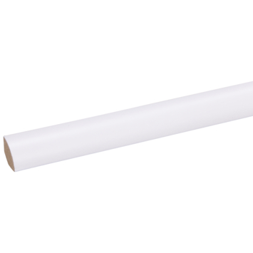 Lat kwartrond MDF wit folie 16x16 mm 260 cm