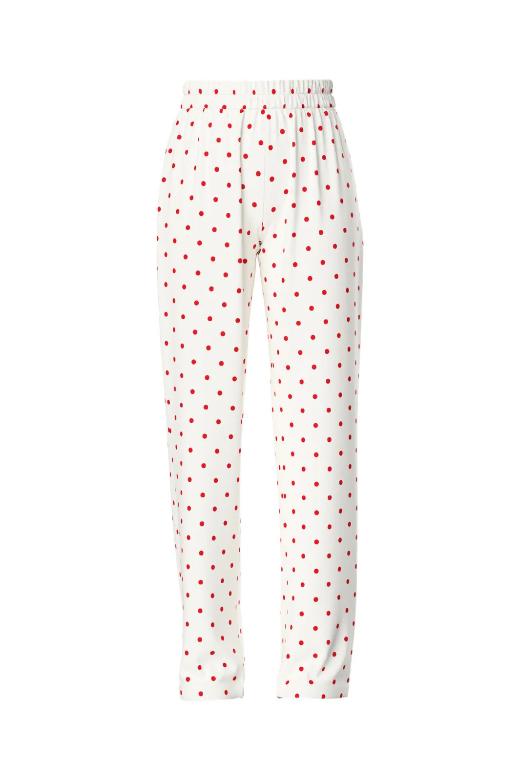 Pieces Pcmalou Straight Pant 4726122 bright white high risk red dots