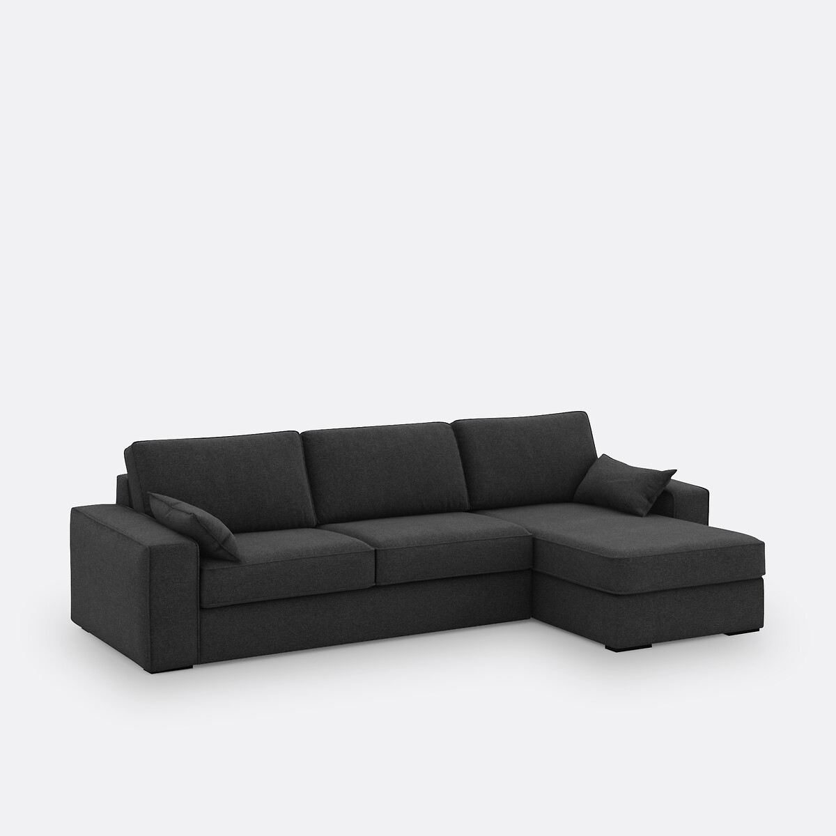 LA REDOUTE INTERIEURS<br>Sofá-cama de canto em tecido texturizado, Bultex, Cécilia