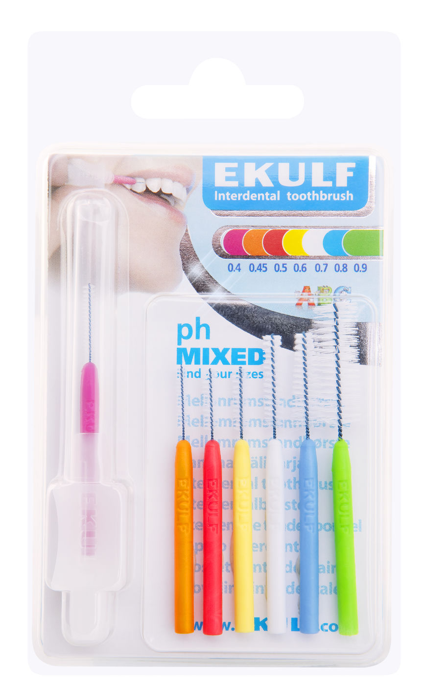 Ekulf Mellomromsbørster ph mixed 7 stk