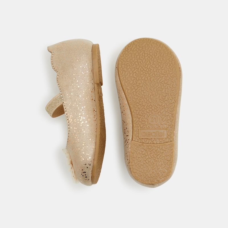 Ballerines chic à élastique jaunes bébé fille