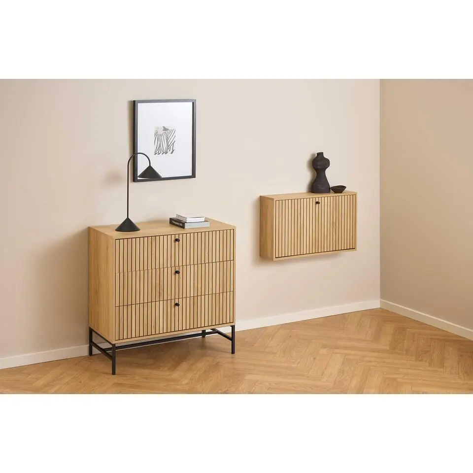 Hioshop Dylan kommode 3 lades natuur