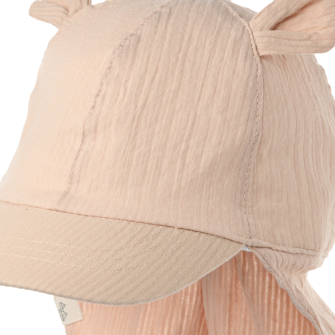 Topomini Baby Nackenkappe mit Öhrchen beige