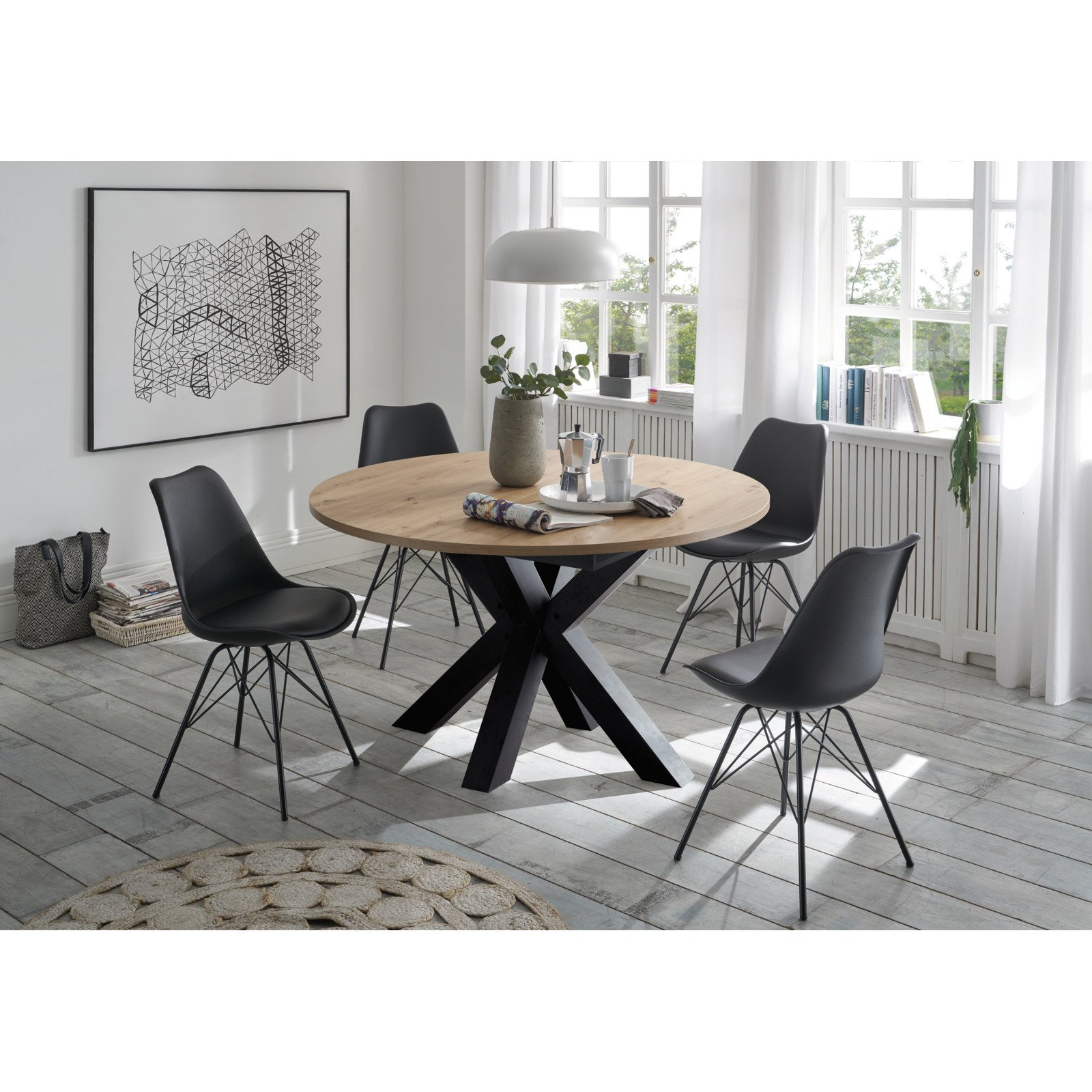 Tisch Ronny Dekor Asteiche 130/170 x 78 x 130 cm