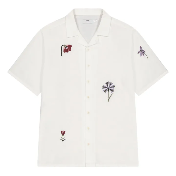 Olow Chemisette Brodée Aloha Coton Bio | Blanc