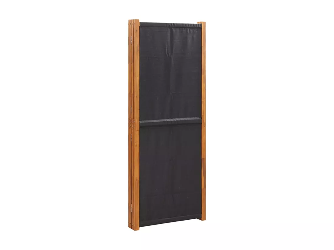 Cloison de séparation 4 panneaux Noir 280x180 cm