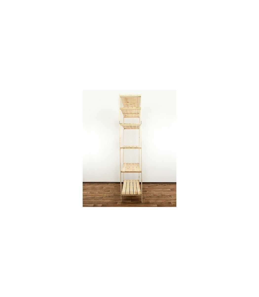 PROREGAL Houten Plank Woodland HxBxD 230 x 120 x 50 cm Plankbelasting 120 kg 6 planken Dennenhout Naturel