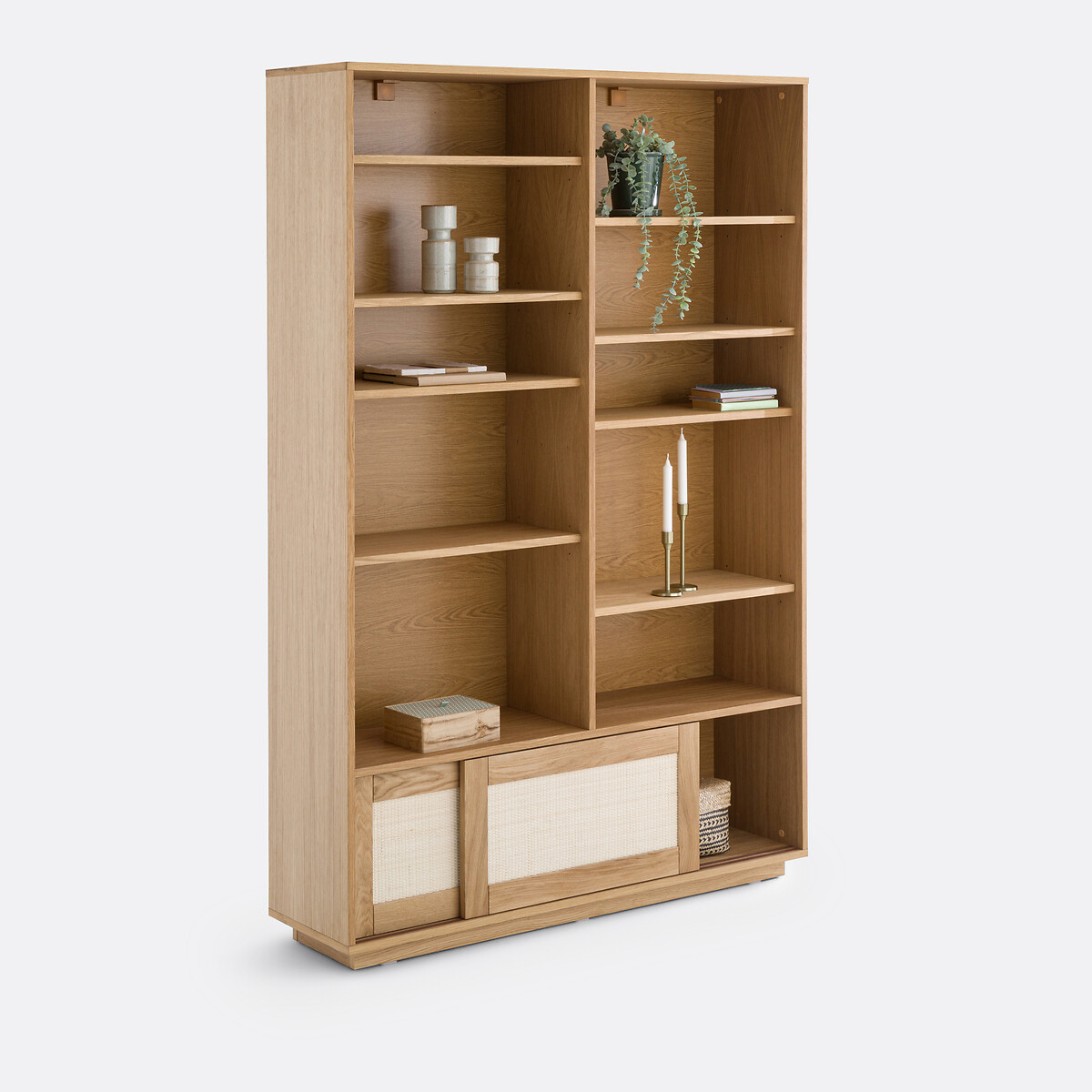 LA REDOUTE INTERIEURS<br>Módulo de estante em carvalho/rattan, Palano