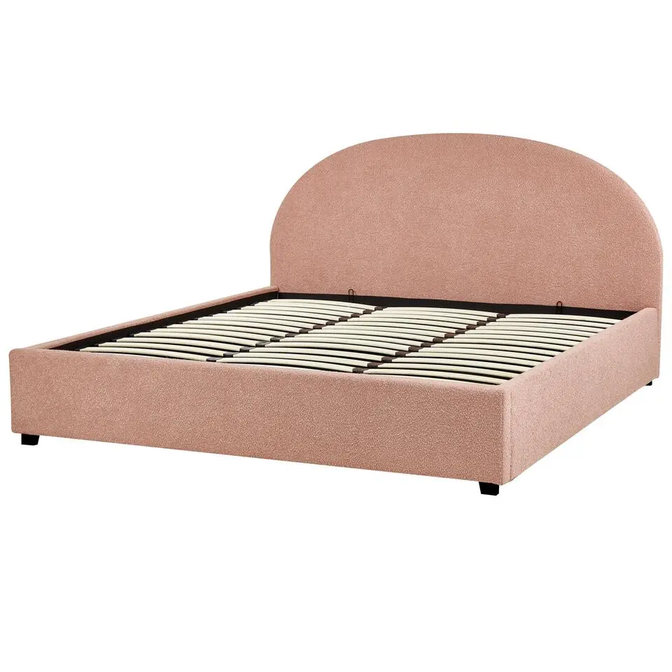 VAUCLUSE - Tweepersoonsbed - Pastelroze - 180 x 200 cm - Polyester