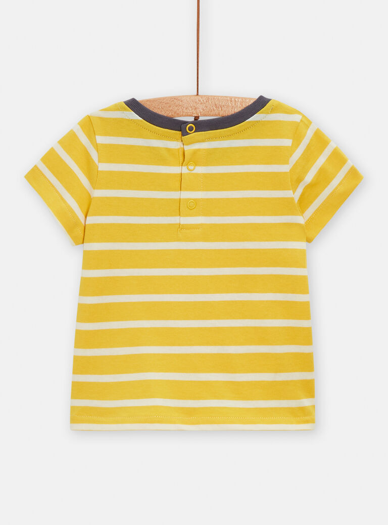 T-shirt rayé à animation chien pour bébé garçon