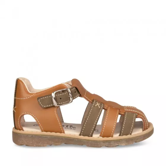 Sandales VERT CHARLIE & FRIENDS CUIR