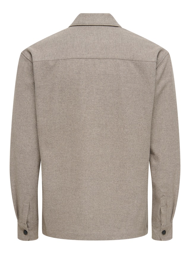 ONLY & SONS Langarmhemd »ONSMARK BRUSHED 0353 OVERSHIRT«
