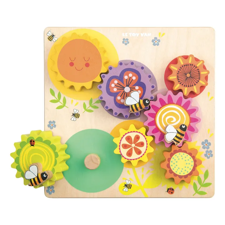 Le Toy Van Engrenages en bois Abeilles et Fleurs