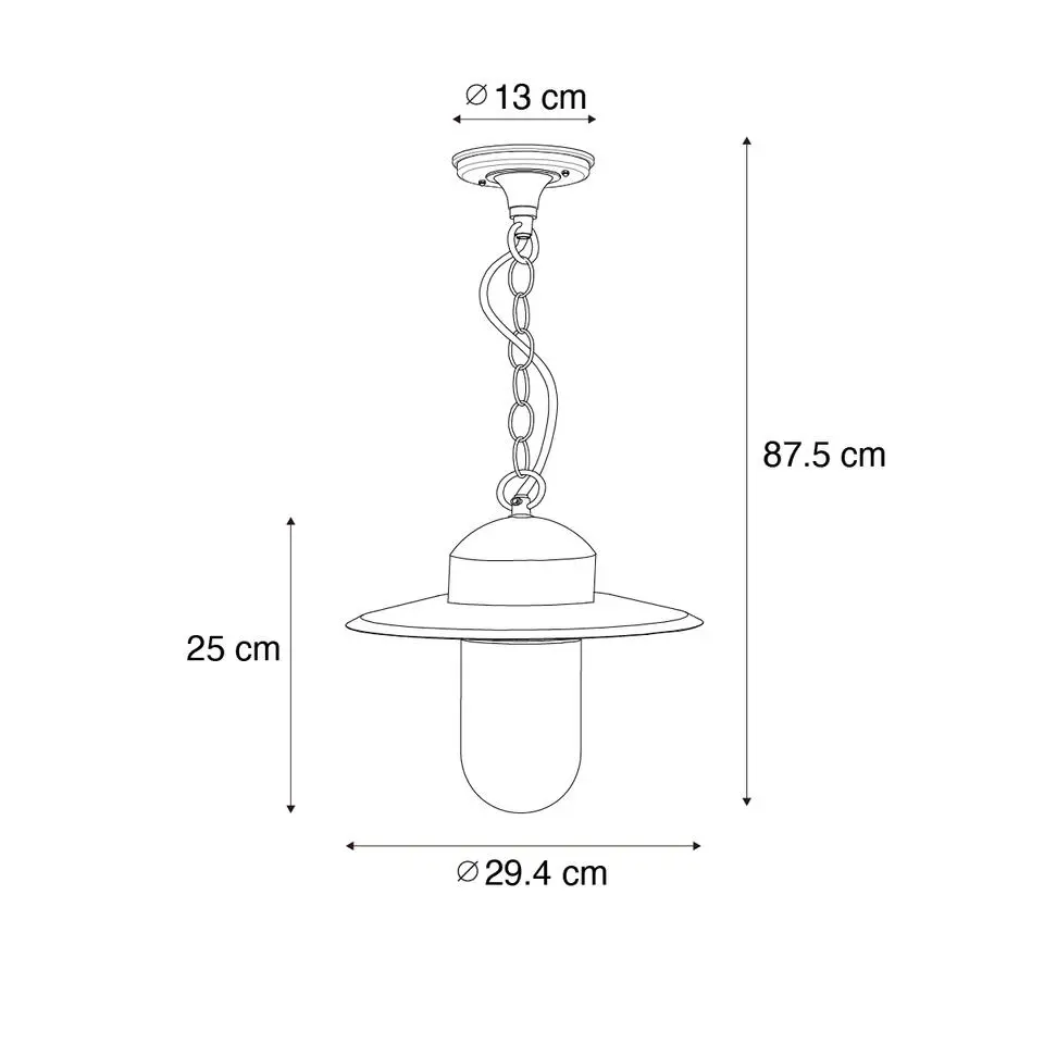 Qazqa hanglampen buiten kansas bronskleurig e27