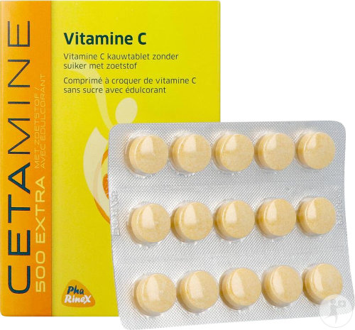 Cetamine 500 Extra Complément Alimentaire Avec Vitamine C 60 Comprimés À Croquer