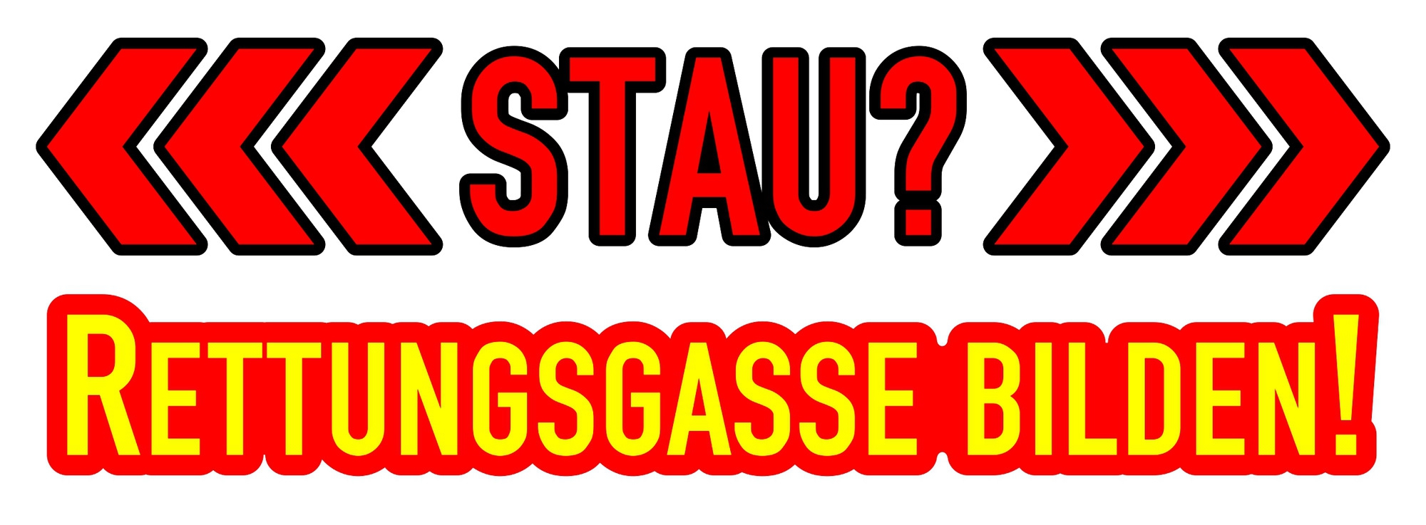 Schütz Aufkleber für Fahrzeuge Rettungsgasse bilden 190 x 70 mm