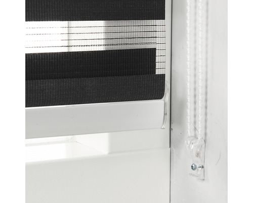 Soluna dubbel rolgordijn D-R3 met cassette, zwart, 40x175 cm