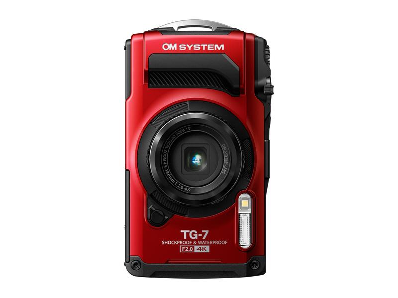 OM-System Fotokamera TG-7 Rot Entwickelt für Adrenalinjunkies, die schnelle Action unter extremen Bedingungen festhalten wollen
