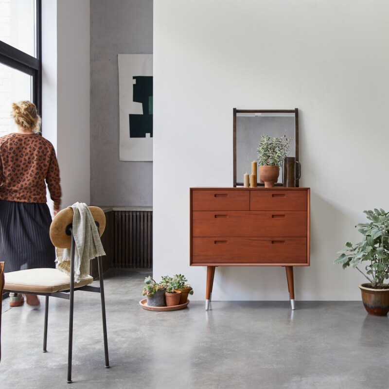 Commode en acajou massif Magda 50's