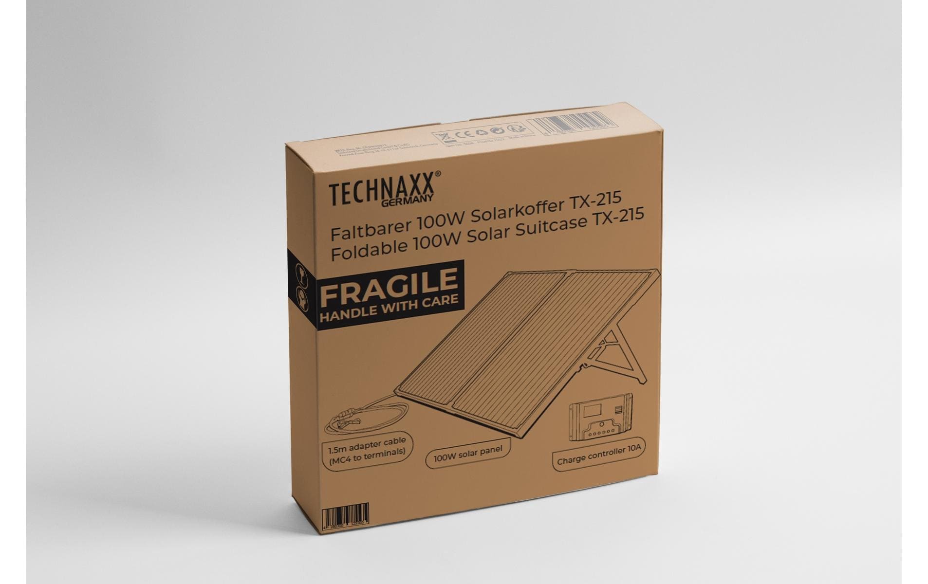 Solarkoffer TX-214 100 W<br>Solarkoffer mit einfacher Installation und Schnellanschluss zum umweltfreundlichen Aufladen Ihrer Batterie