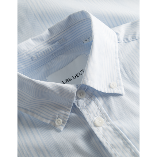 Les Deux Kent Poplin Skjorte, Summer Sky/White, XL