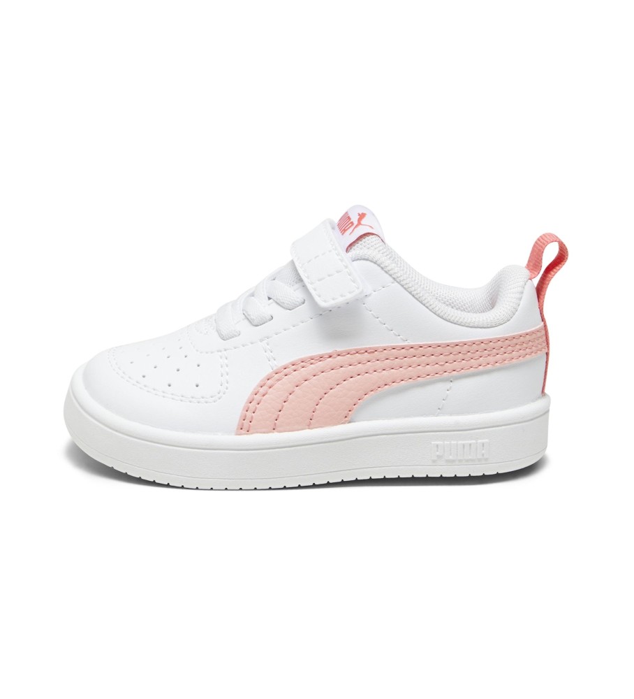 Tênis Puma Rickie AC+ Inf, branco, rosa claro