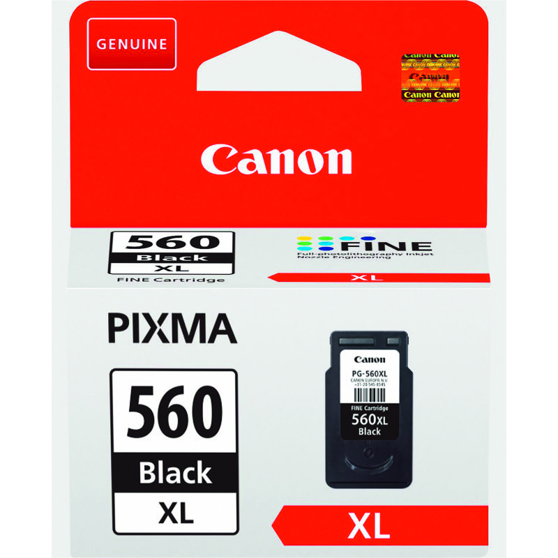 Cartouche Canon PG-560 XL Haute Capacité noire pour imprimante jet d'encre