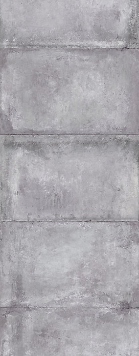 Panneau mural de salle de bains l.100x255 cm, décor gris antico, Schulte DécoDesign