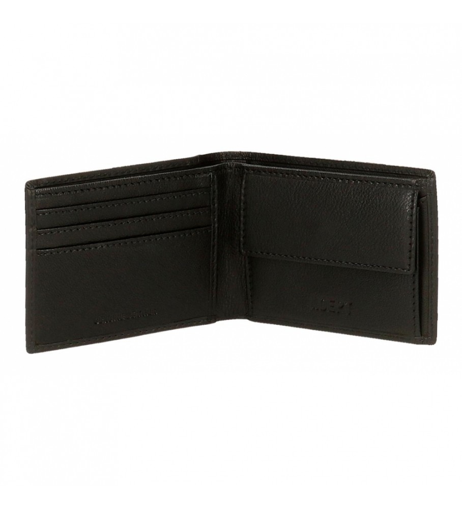 Carteira Joumma Bags Adept Jim Simple Preta - 11x8x1cm -
