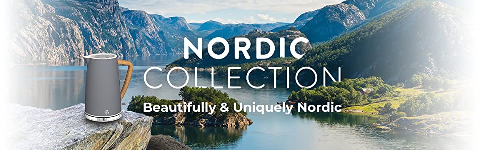 Bouilloire électrique 1,7L Ultra Rapide Sans Fil Design Moderne Nordic