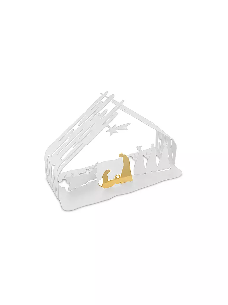 ALESSI Weihnachtskrippe Bark Crib weiss