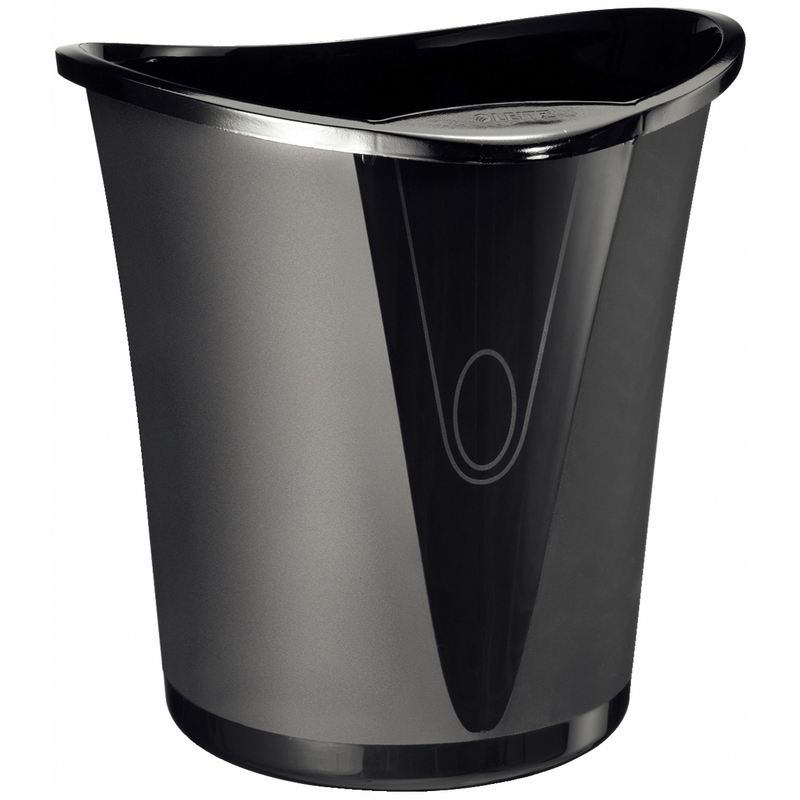 Leitz Papierkorb Allura, 18 l, schwarz