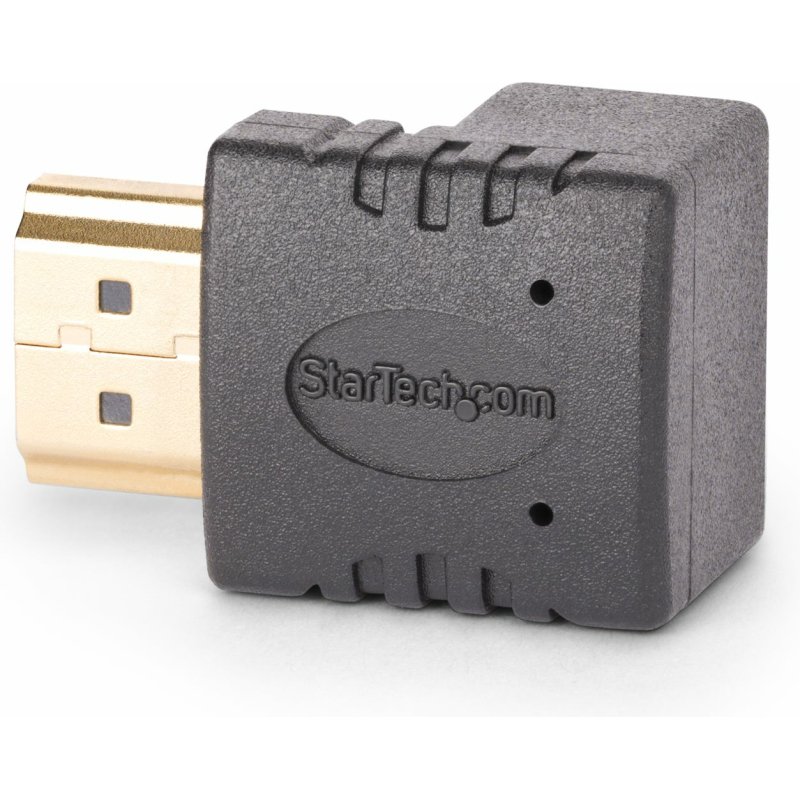 StarTech.com Adaptateur HDMI 2.0 à Angle Droit Vertical, Mâle vers Femelle, Économiseur de Port HDMI Vertical à 90 Degrés, 4K 60Hz, Extension Coudé pour HDMI à Haut Débit, Raccord HDMI 2.0 en Angle Vertical, M/F