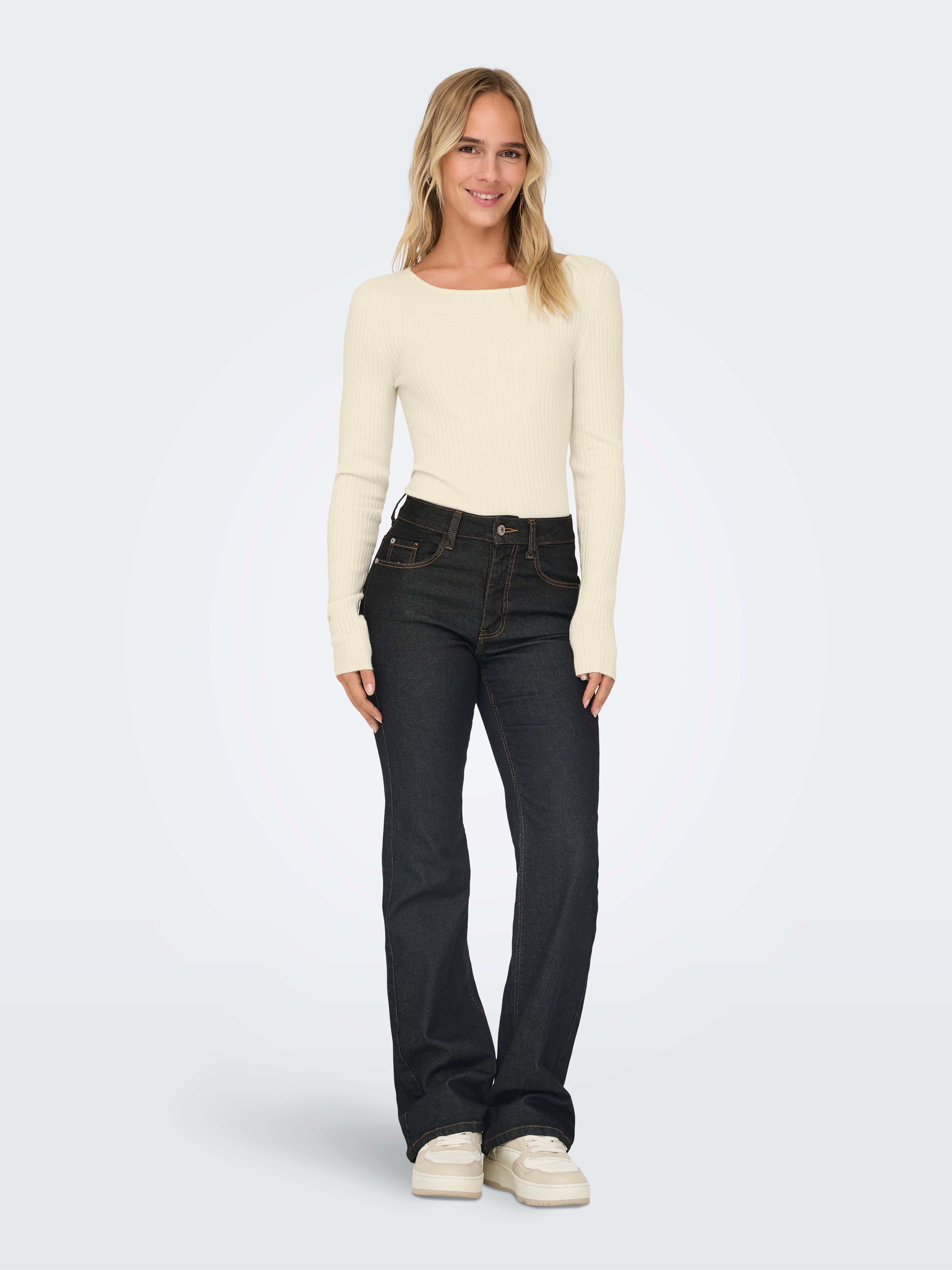 ONLIBI Strickpullover Whitecap Gray